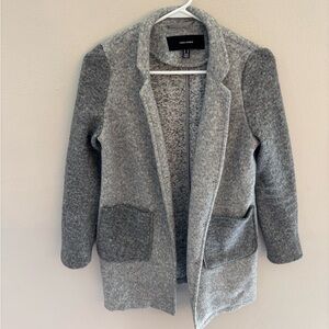 Two-Tone Gray Women's Blazer Sweater